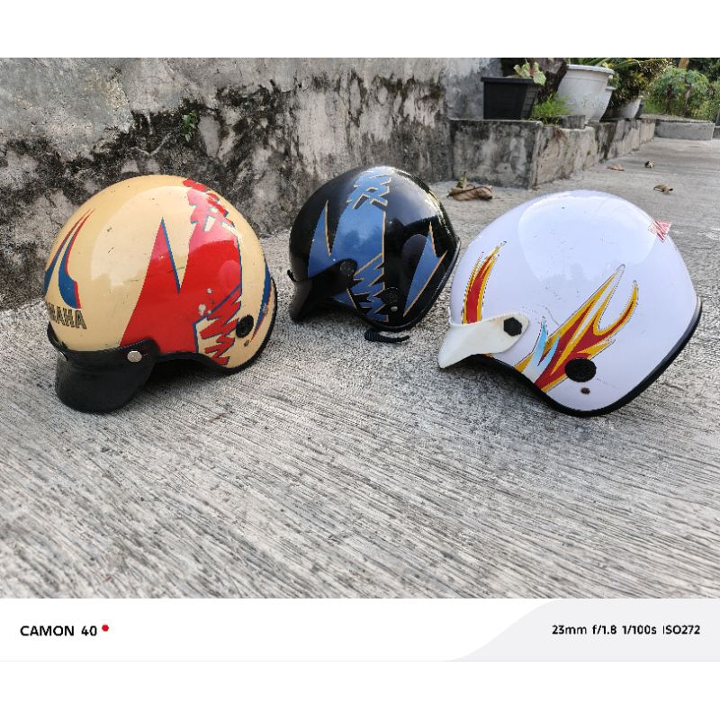 HELM JADUL YAMAHA RX KING HITAM BIRU + BIAYA ADMIN SHOPEE