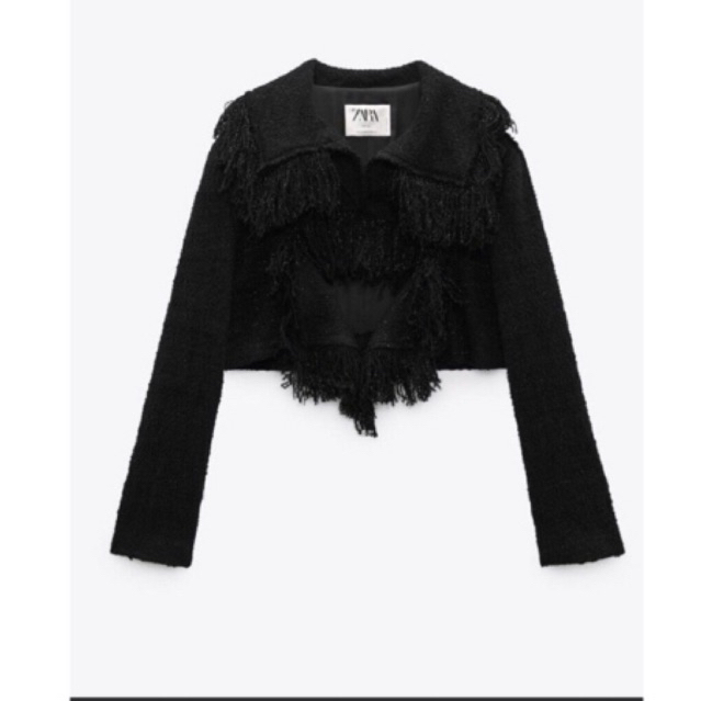 zara blazer tweed rawis