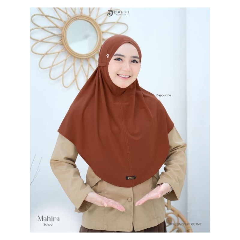 Mahira School M Ori by DAFFI hijab // jilbab instan nonpad polos anak sekolah