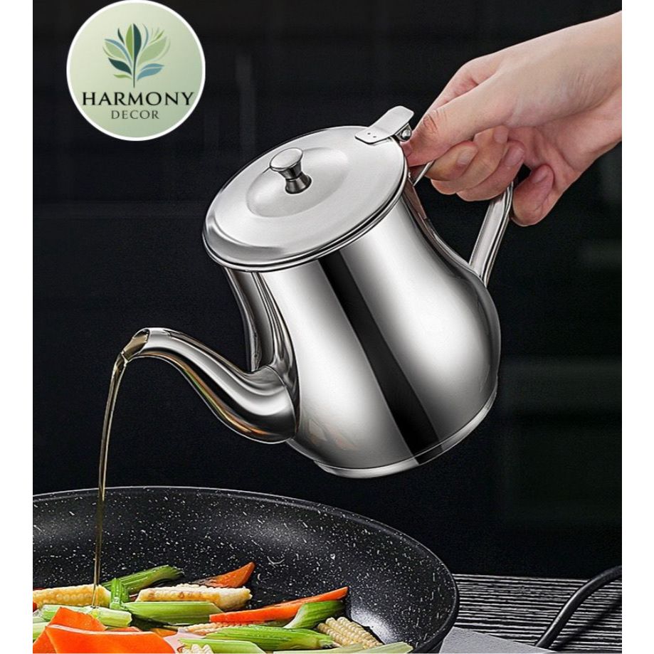 Harmony Decor Batam - Oil Pot / Saringan Minyak 500 ML / Teko Minyak Goreng 316 Stainless