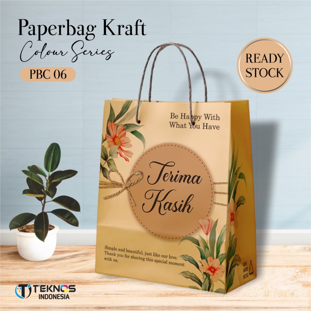 

[12 PCS] PAPER BAG MOTIF KUALITAS TERBAIK PBC 06 - PAPER BAG KRAFT COLOUR READY STOCK UKURAN 20 X 25 X 10 CM