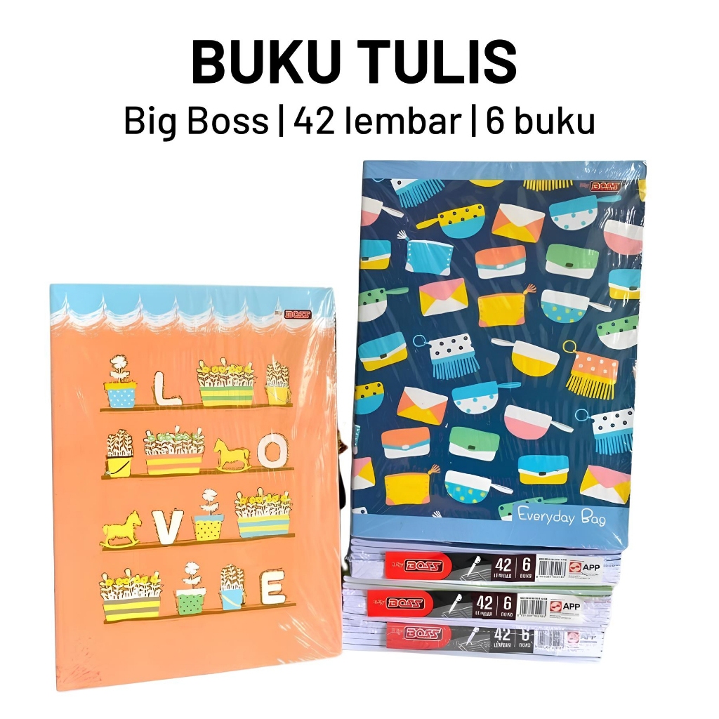 

BUKU TULIS BIG BOSS BOXY PANJANG ISI 42 LEMBAR / PAK = 6 BUKU