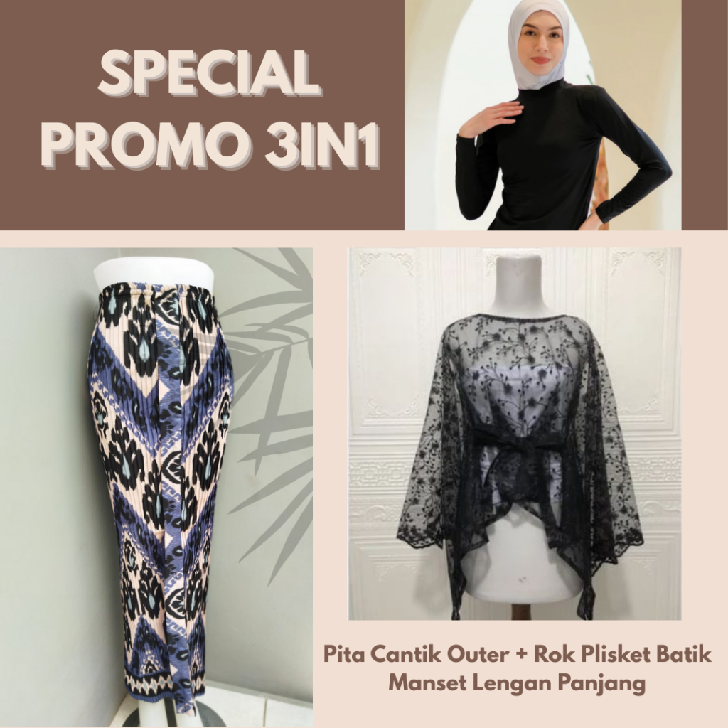 JELITA One Set Wanita Kekinian Oneset Mutiara Tulle Gardenia Warna Mix Renda Full Chantily Halus Set