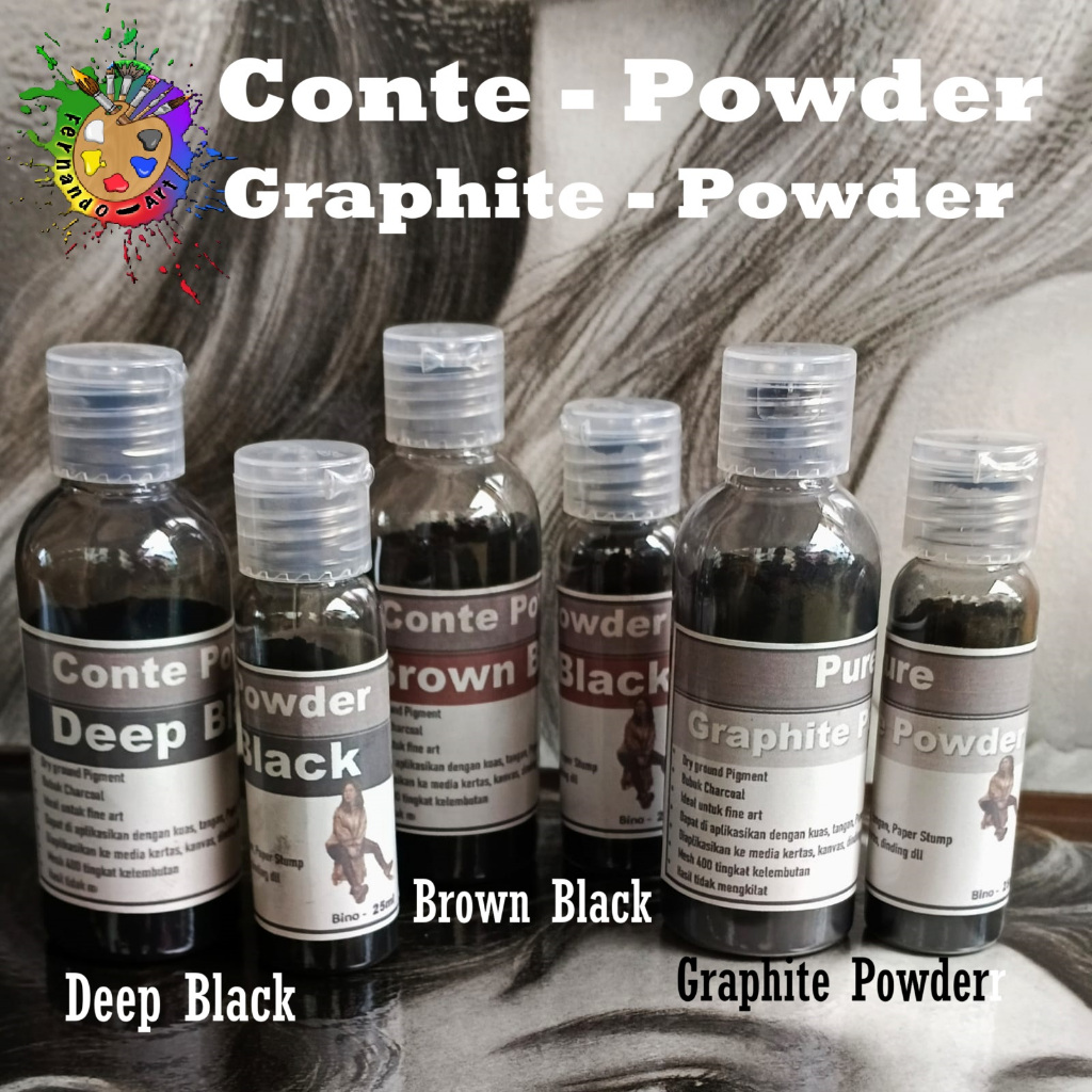 

Serbuk Conte Powder Lengkap Untuk Sketching/Contee Powder Charchoal Deep Black
