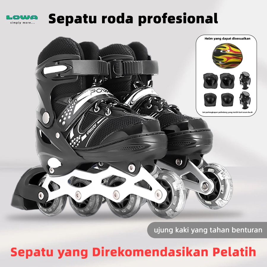 LOWA sepatu roda pemula anak perempuan sepatu roda murah anak laki laki 3-13 tahun