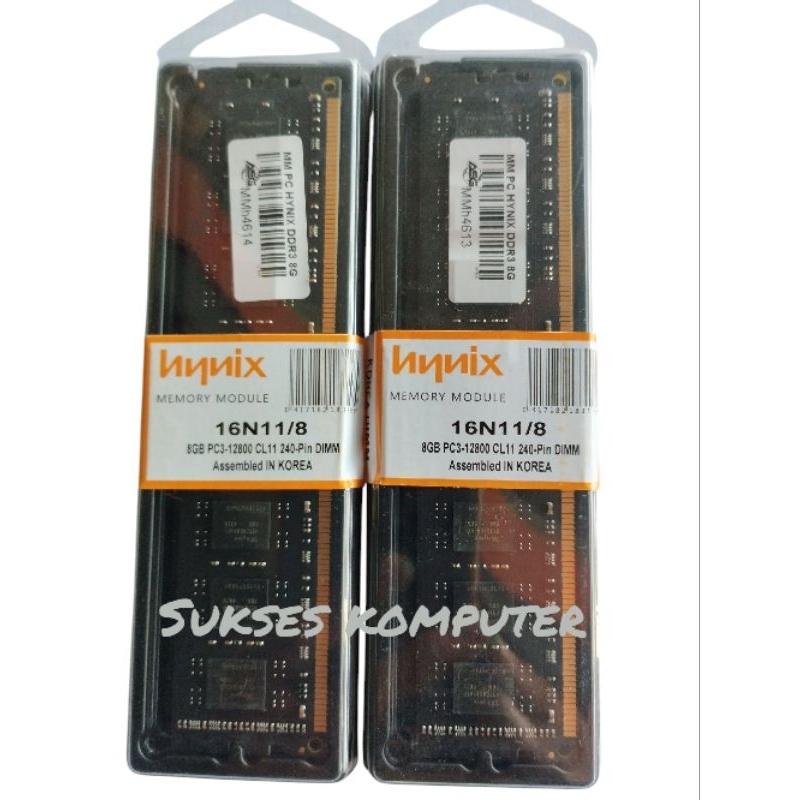 RAM PC hynix DDR3 8GB 12800
