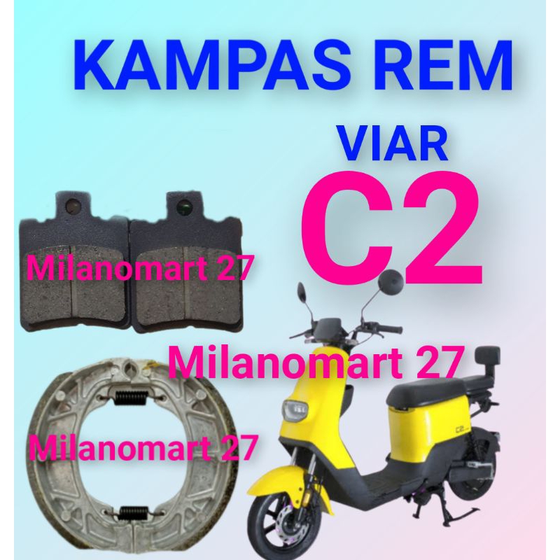 kampas rem viar c2 kampas rem sepeda listrik VIAR C2