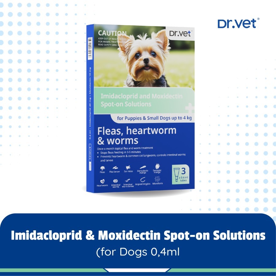 Dr.Vet Imidacloprid and Moxidectin Spot-on Solutions for Dogs