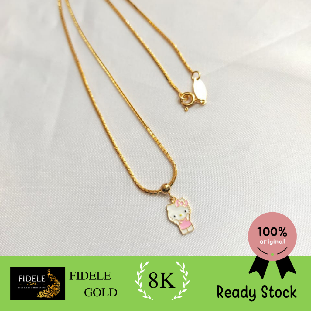 Kalung hello kitty fashion anak sanrio ubs gold 375