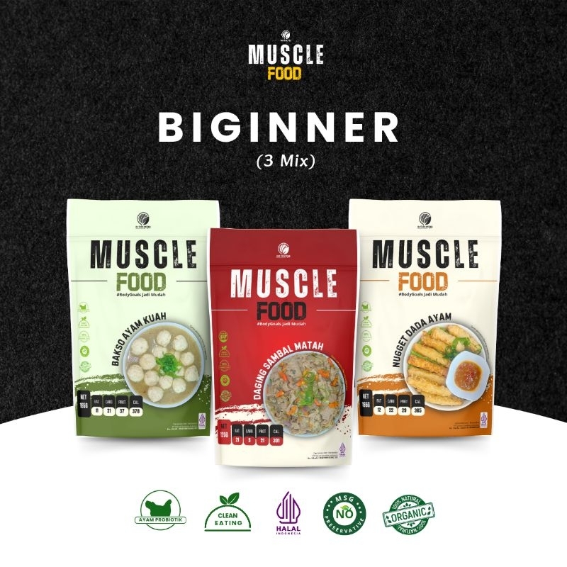 

Muscle Food bundling biginner Mix 1 varian daging + 2 varian ayam