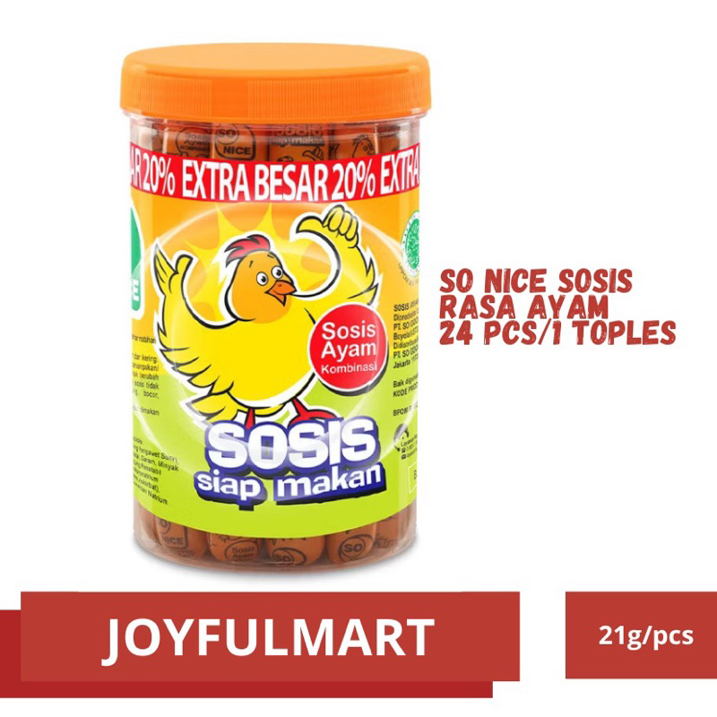 

Sosis Sonice Rasa Ayam 24 Pcs/1 Toples