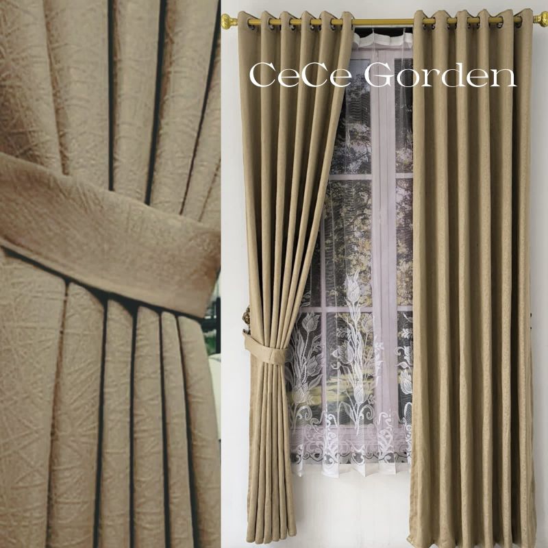 Gorden Blackout Premium Import Tebal Motif Serat Sapron
