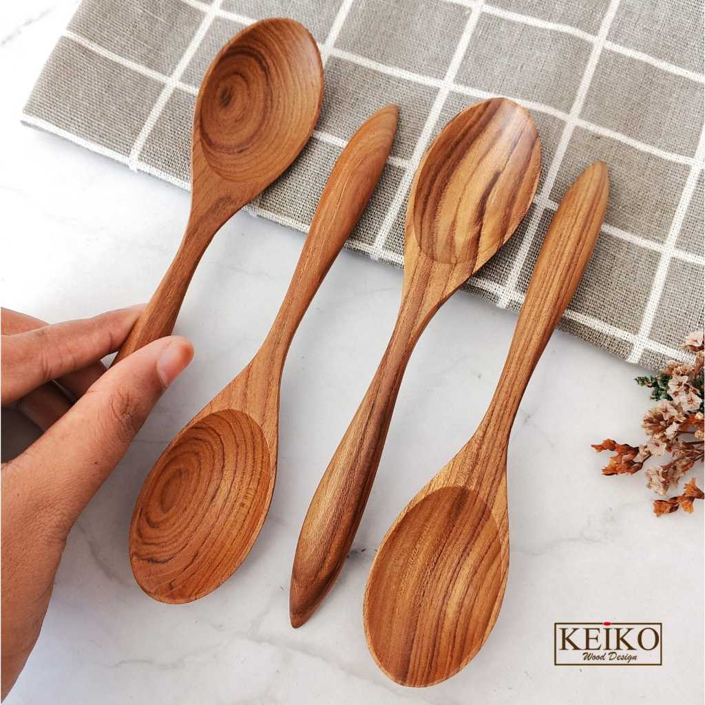 Sendok Kayu Jati | Sendok Madu Kayu Jati | Food Grade Tebal Dan Halus