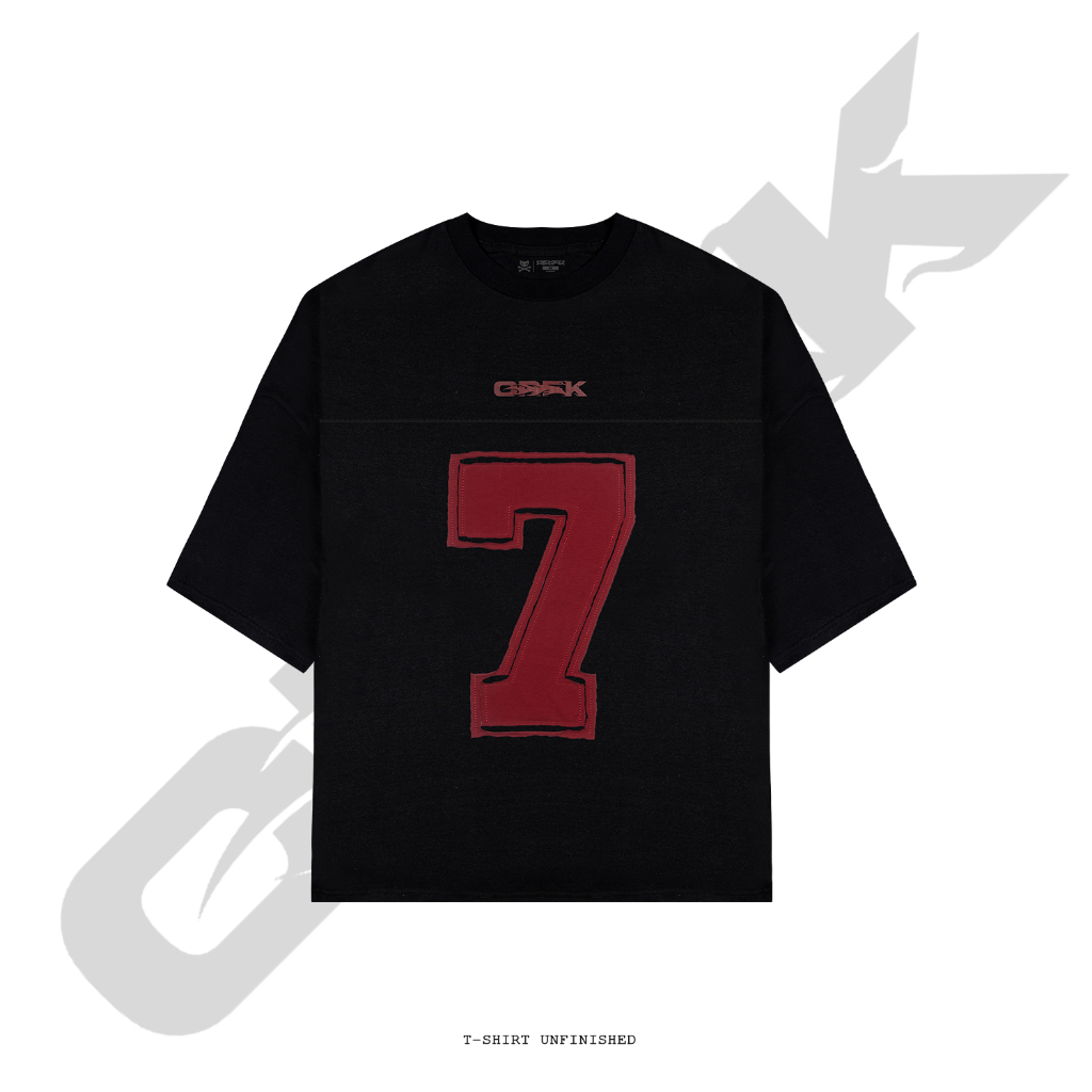 ORIFAKE- T-Shirt Oversize Unfinished "Seven"