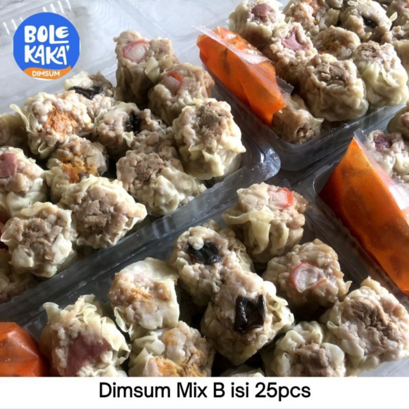

DIMSUM MIX B ISI 25 PCS/BOLEKAKA DIMSUM KOJA/HALAL/FROZEN FOOD