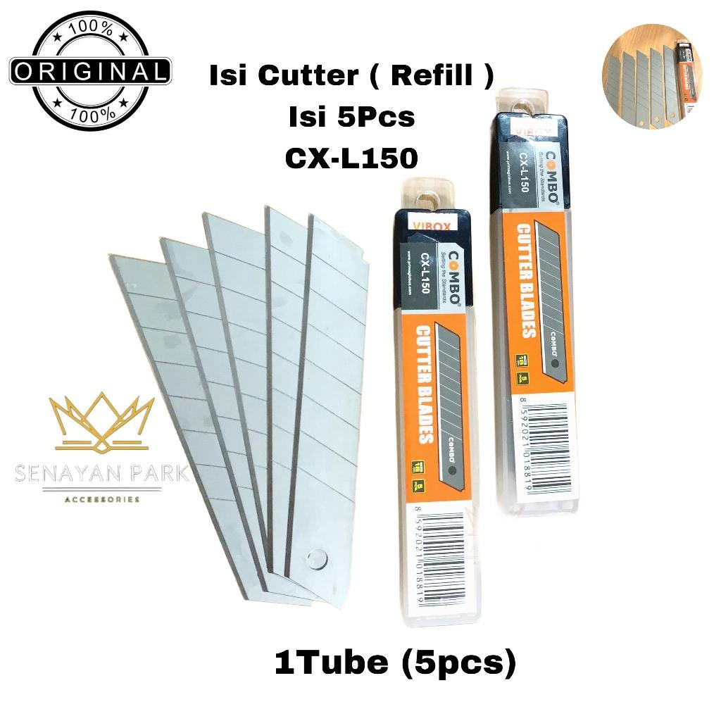 

(1tube 5 Mata Pisau Besar ) Vibox CX-L150 isi Cutter Besar Combo L-150 / Isi Kater / Refill Cutter / Pisau Cuter Super Tajam Premium [ROXY]