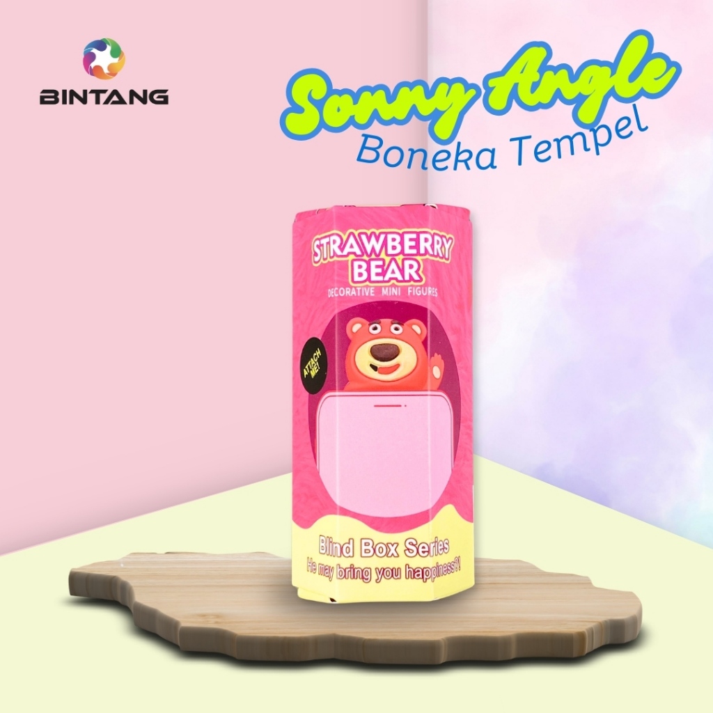 SONNY ANGEL BONEKA TEMPEL HIPPERS STRAWBERRY BEAR