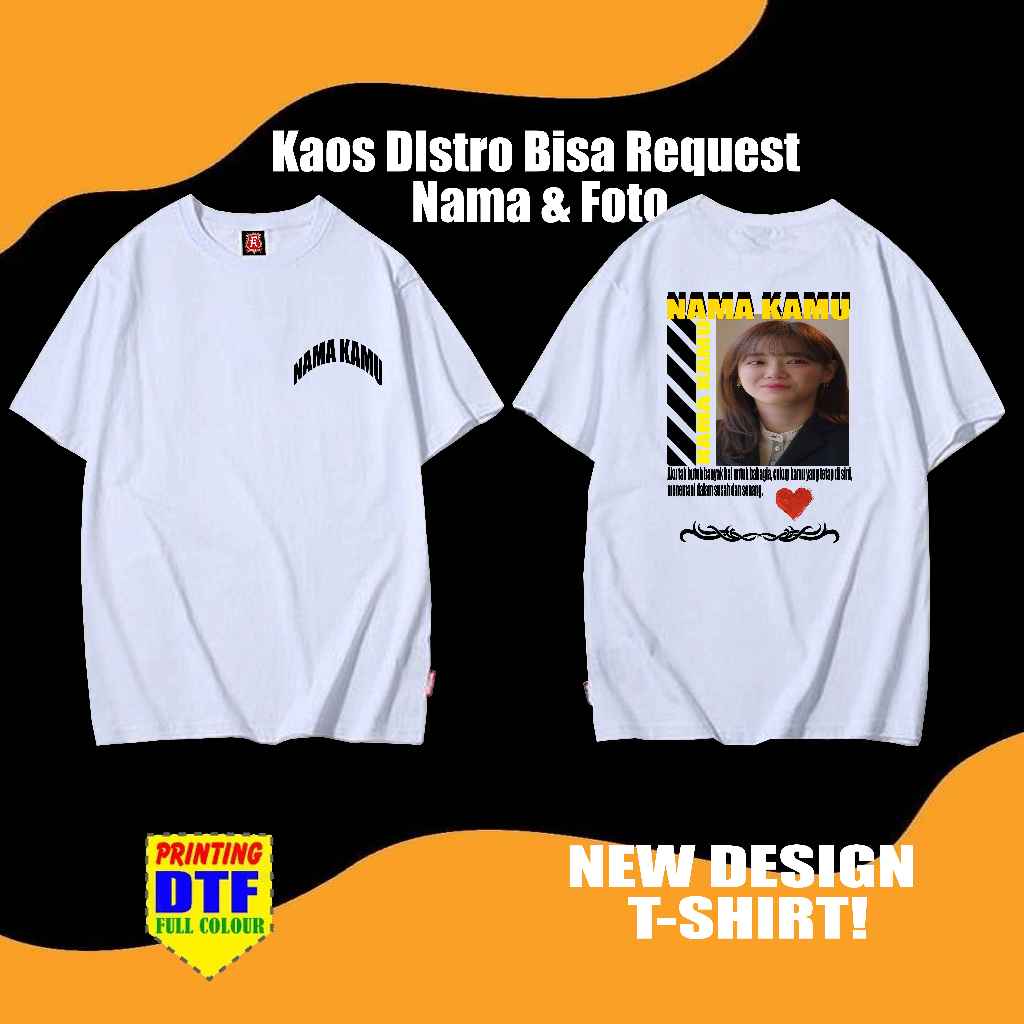 DEXTER COSTUM - KAOS COSTUM BEBAS DESAIN/FOTO DAN NAMA - BAHAN COMBED 30s - KAOS COSTUM SATUAN - SAB