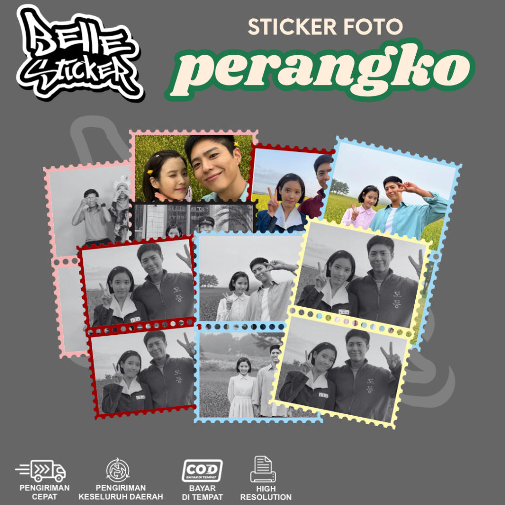 

Stiker Stamps Perangko Sticker Custom Foto Wajah Custom Suka-Suka Custom Face Wajah Sticker