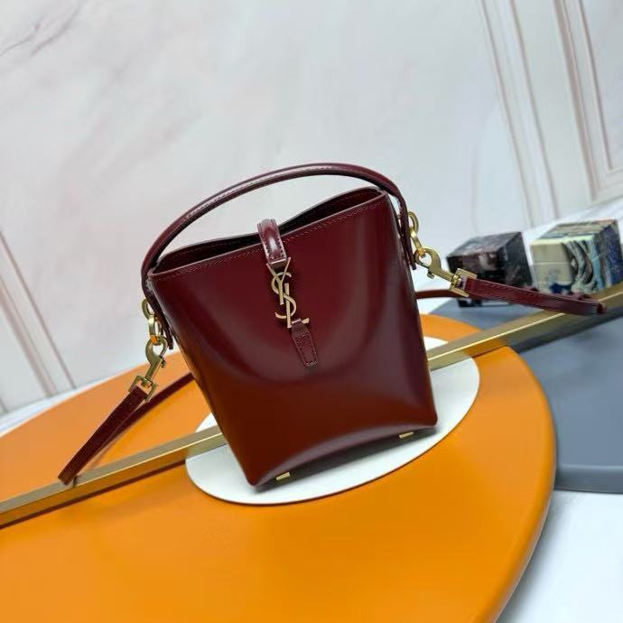 SAINT LAURENT Bucket Shoulder Bag Purple 765870