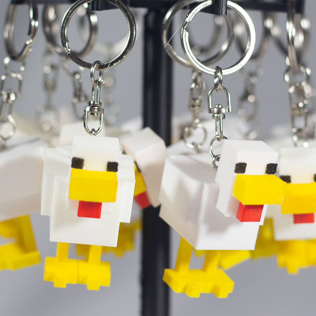 BOOOK alex Gantungan Kunci Minecraft Chicken, Llama, Skeleton, Axolotl, Enderman