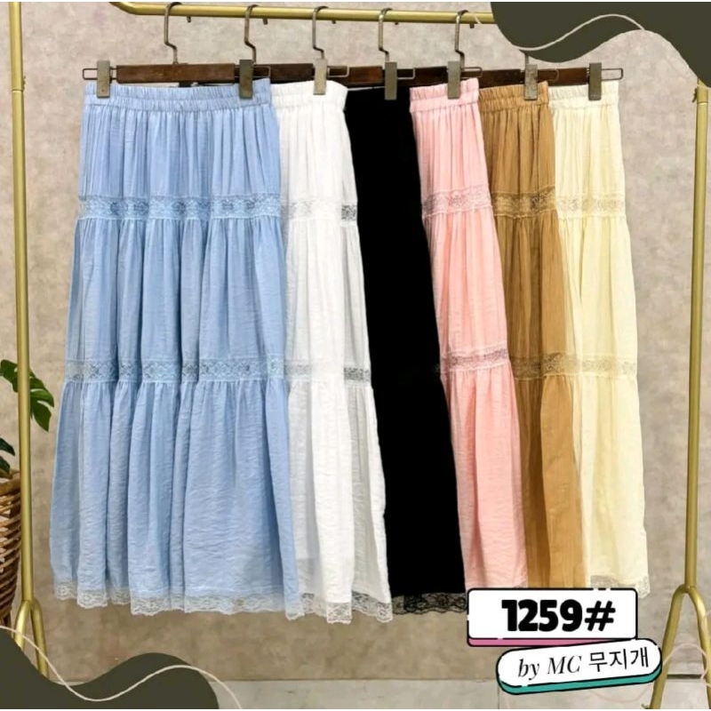 rok wanita susun import