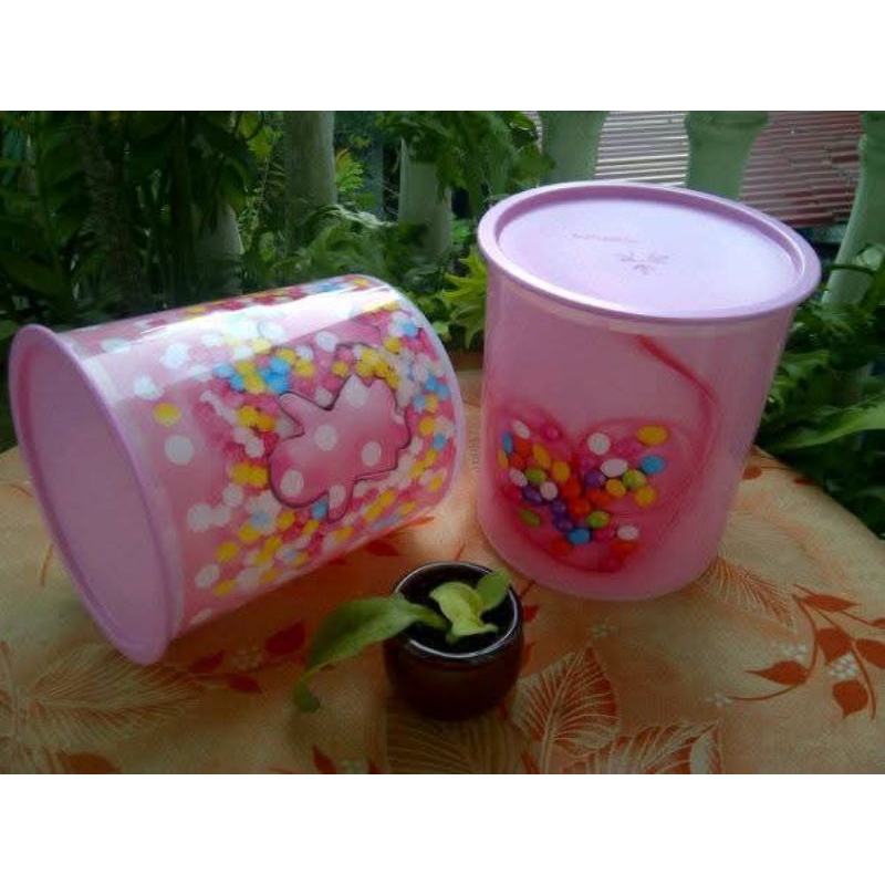 Candy Canister 4L Tupperware / Toples Candy Canister Pink 4L (1)