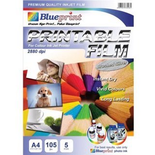 

Kertas BluePrint Printable Film Brushed Silver A4 105 Gram 5 Lembar Pensil BluePrint