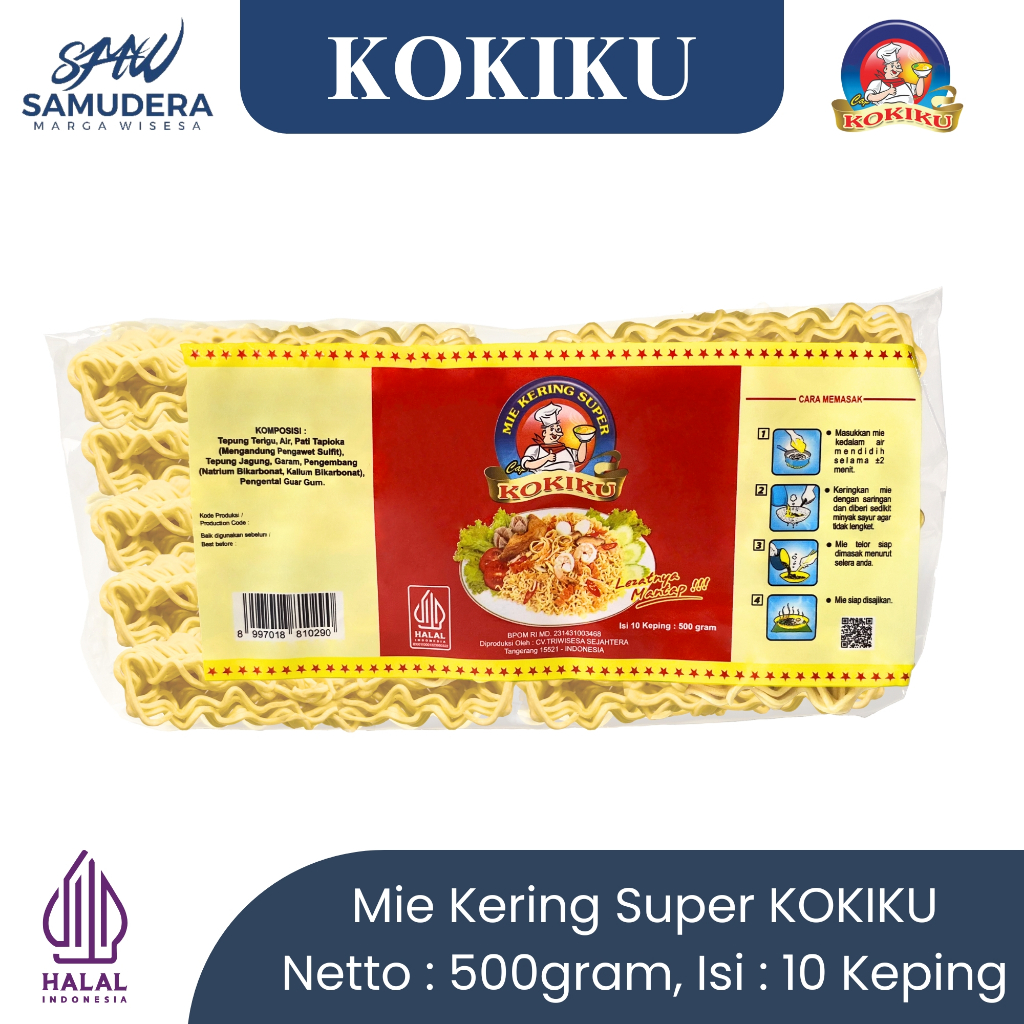 

KOKIKU/Mie Kering Super/Mie Telor Cap Kokiku (500gr)