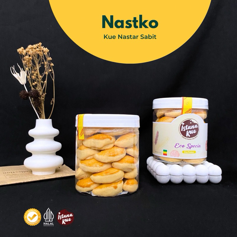 

Kue Kering Istana NASTKO NASTAR BULAN Eco Cookies Stoples Tabung Ulir 500ml