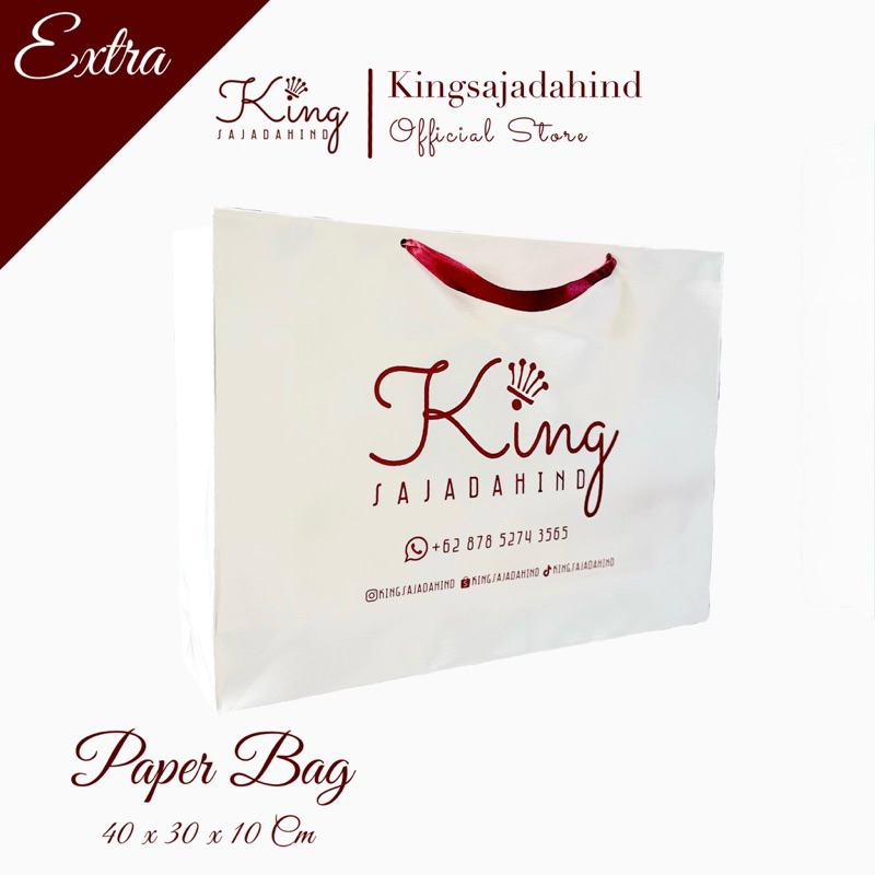 

King - Paper Bag Extra Size 40 x 30 x 10 Cm Tambahan Kado Paper Tas Hadiah