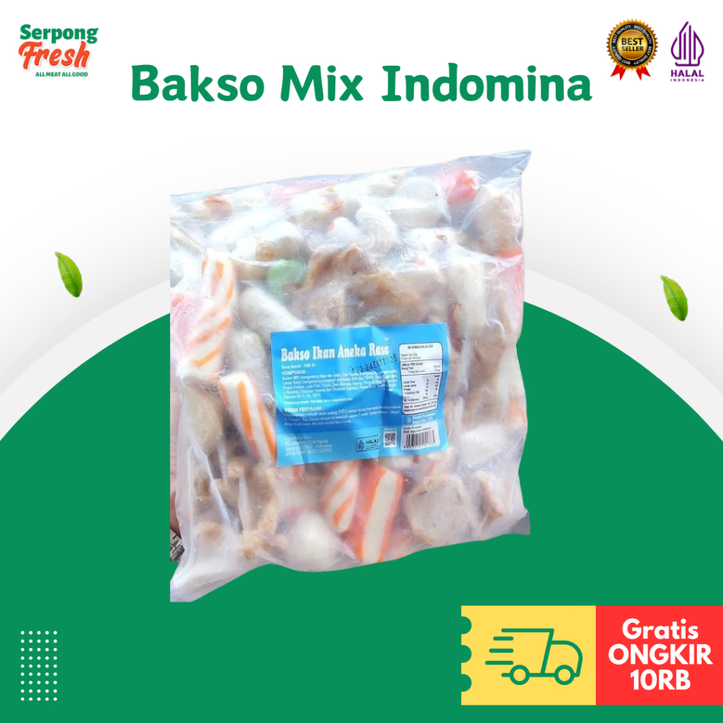 

Bakso Mix Indomina 1kg Aneka Rasa Frozen