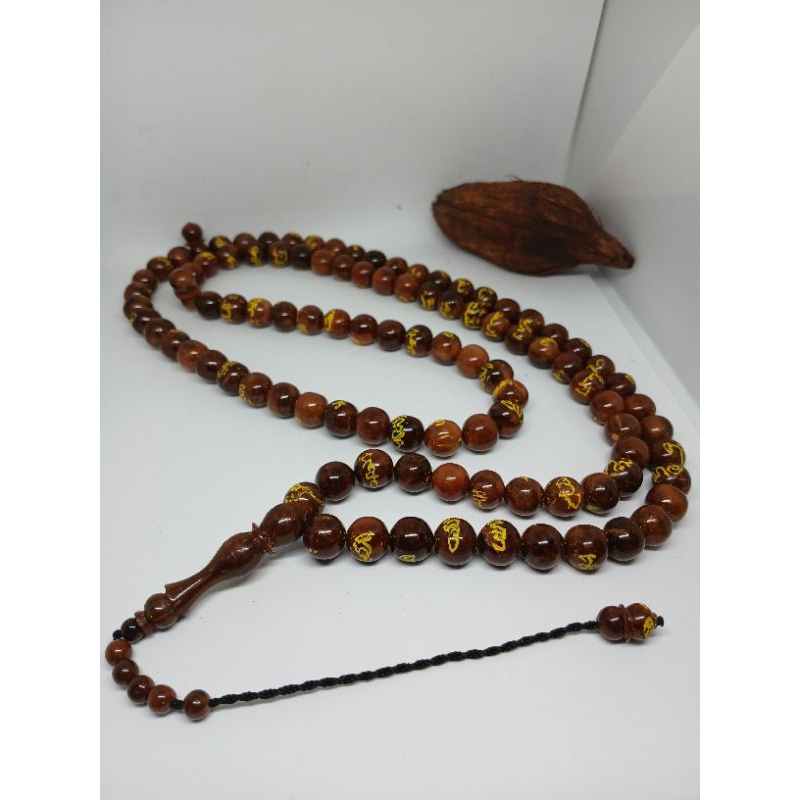 Tasbih ukir asma. ukuran 10mil
