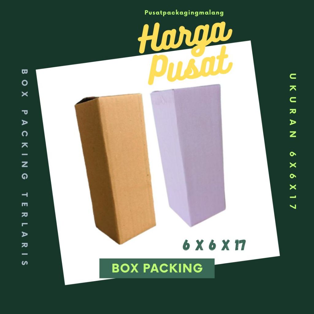 

Karton 6x6x17 Kardus A1 Packing Dus Kotak Kemasan Box Aksesoris Souvenir Sparepart Obat Madu