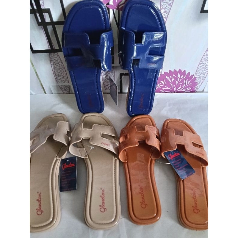 Sandal Selop Glanzton Wanita Karet Model H .