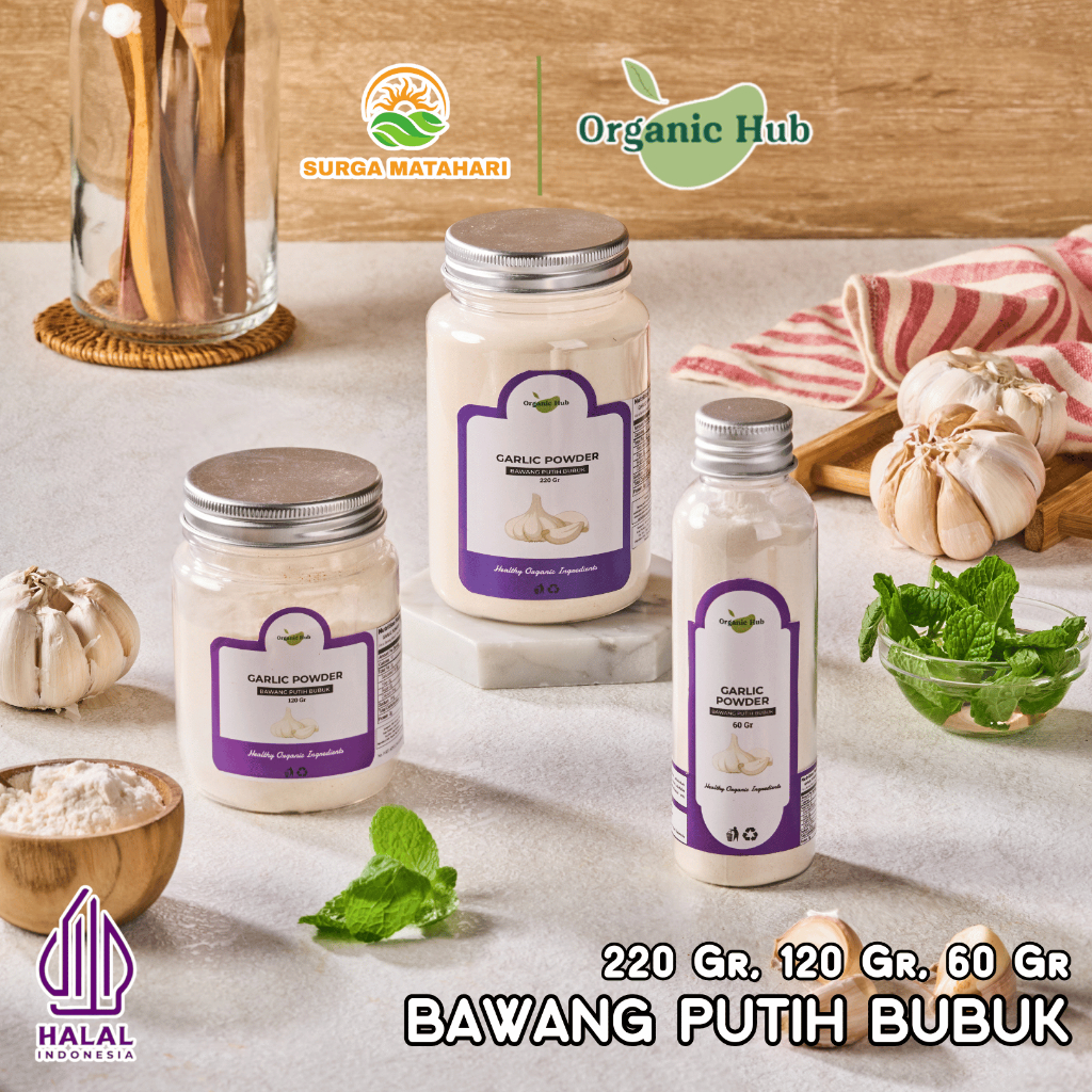 

Organic Hub Bawang Putih Bubuk Onion Powder Premium Quality Bumbu Dapur Organik