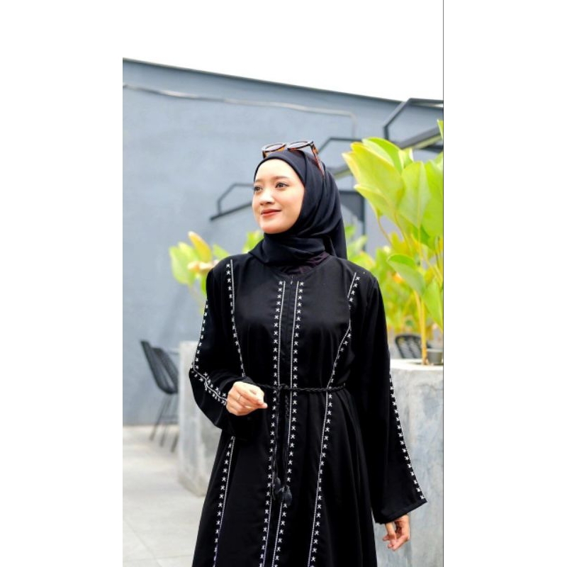 Abaya Seren Jubah Hitam Arab Turki Turky Maroko Mesir Saudi Madinah Dubai India Murah Umroh Haji Mew