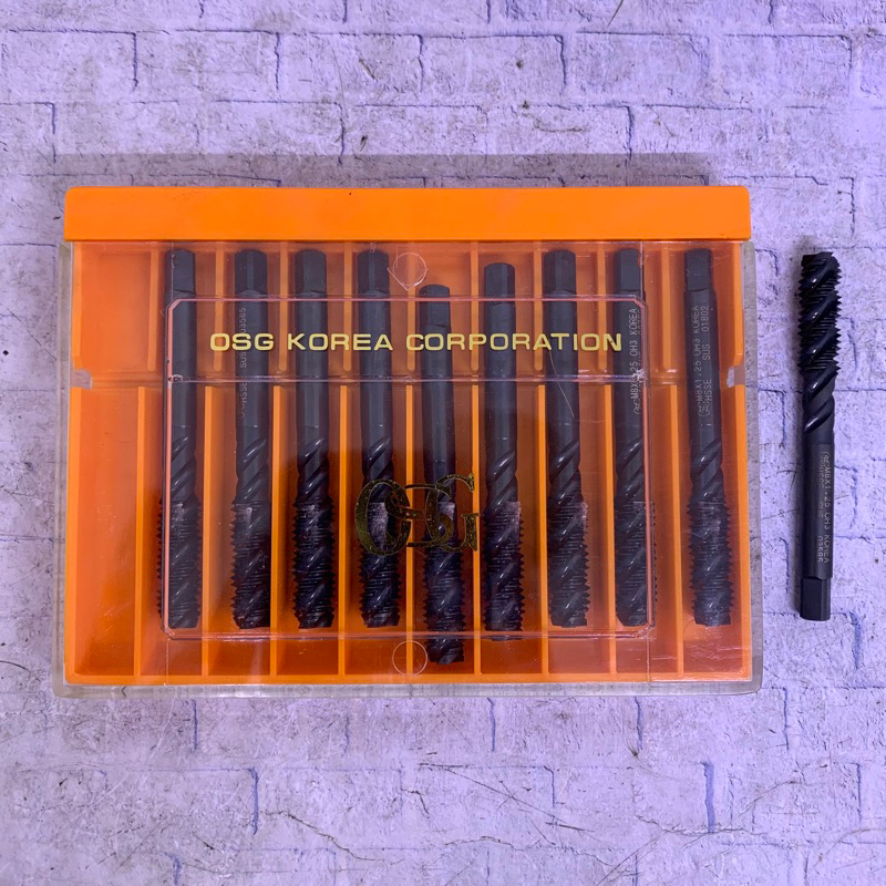 Tap M8 x 1.25 Spiral merk OSG Baru Original..Tap M8x1.25 SP