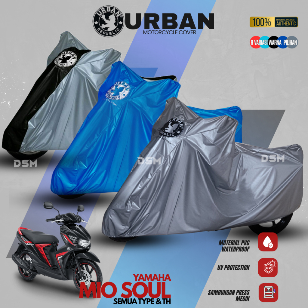 Urban Cover Motor Yamaha Soul GT 100% Waterproof / Aksesoris Motor Mio Soul / DSM