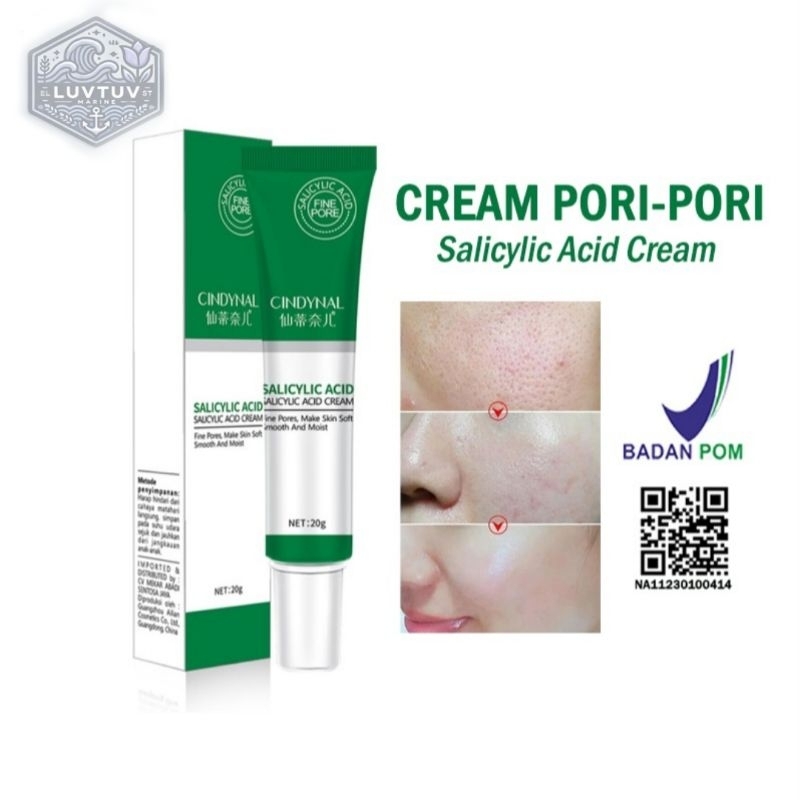 Cindynal Cream Salicylic Acid Pori/Jerawat Salicylic Acid 20gram