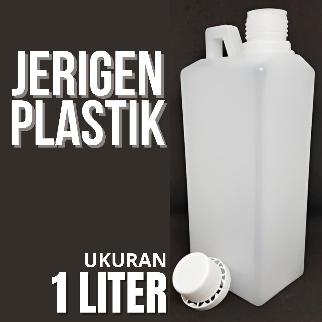JERIGEN 1 LITER HDPE - BOTOL 1000 ML - BOTOL PLASTIK 1 LITER WARNA PUTIH SUSU
