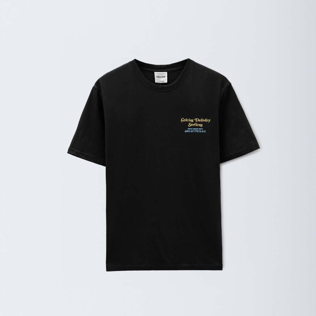 CELCIUS Kaos Lengan Pendek Reguler Fit LIN001220C Hitam