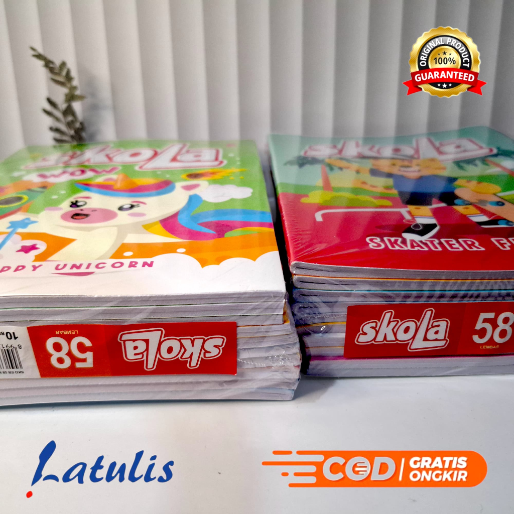 

Buku Tulis SKOLA 58 Lembar (1 Pack isi 10 Buku)