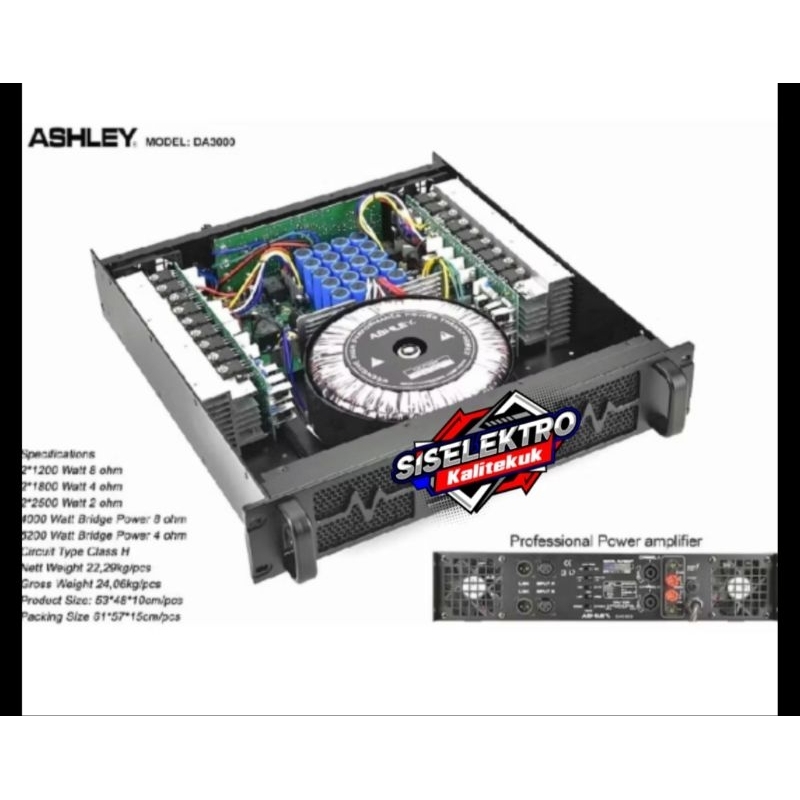 Power amplifier ashley da3000 Ashley da 3000 Ashley DA-3000