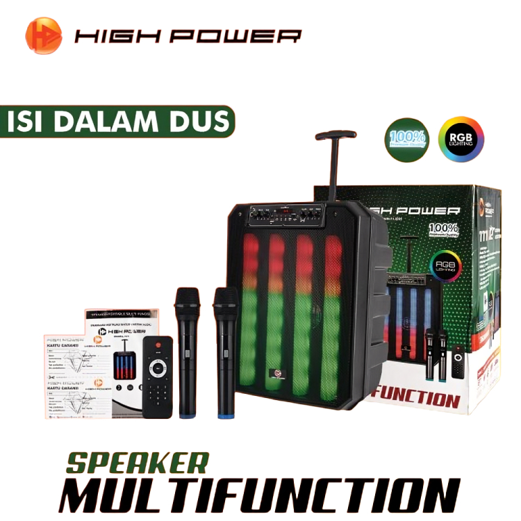 Portable Speaker Bluetooth High Power 777B 12 Inch  / Speaker Karaoke Portable High Power 12" 777B