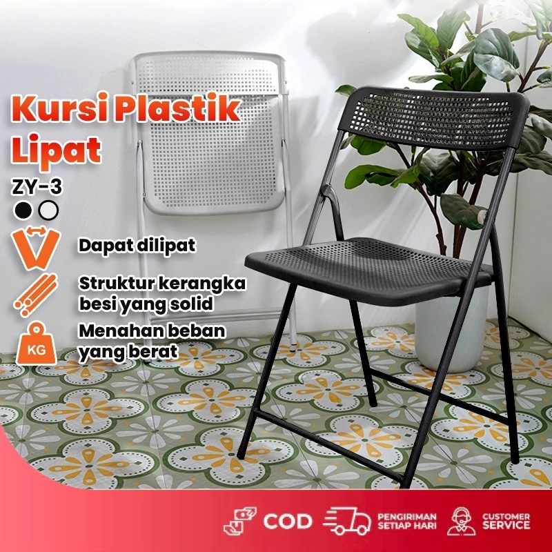 KUKAHOME Kursi Lipat Plastik Kursi Lipat Outdoor Kursi Ruang Tamu Minimalis Kursi Portable