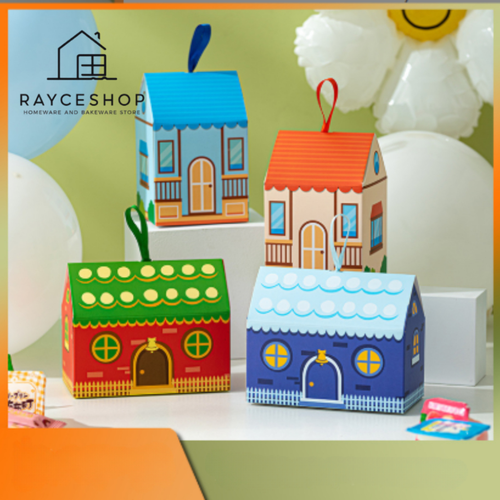 

Box Souvenir Rumah House Kotak Hamper Snack Kado Ulang Tahun Birthday