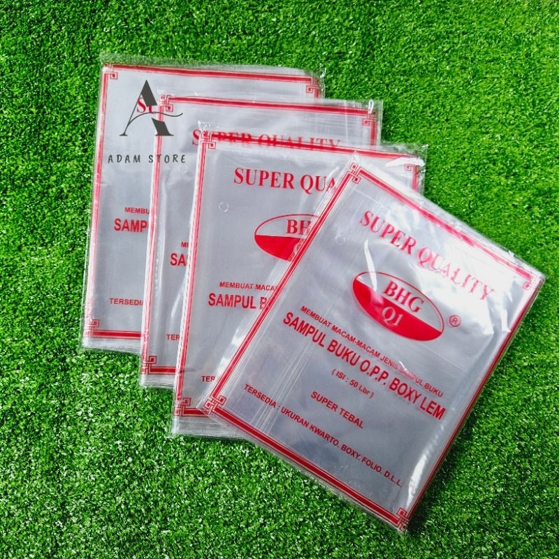 

Sampul Buku PLASTIK OPP BOXY maxy ukuran maxy//Boxy OPP Lem (isi 50 lembar)