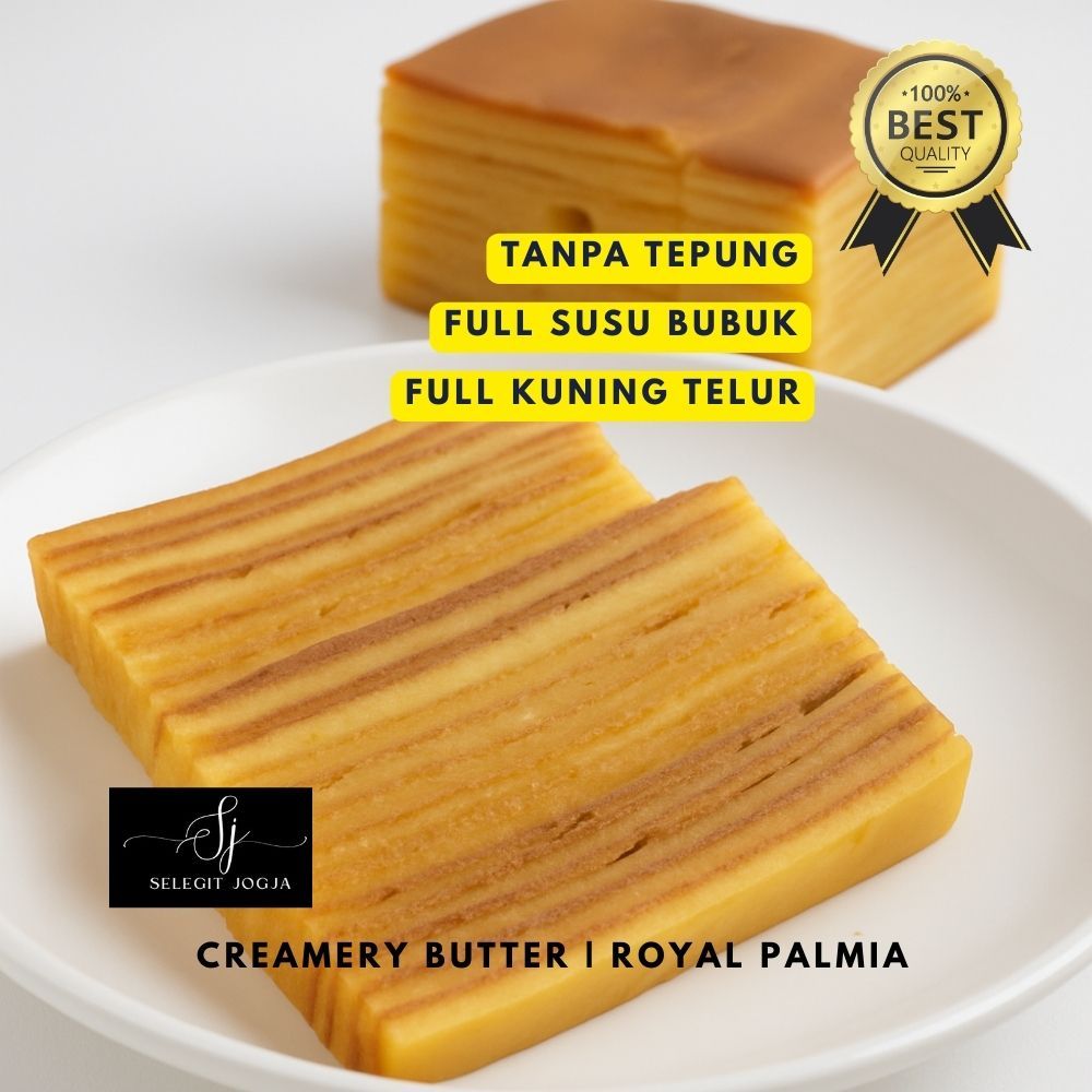 

Lapis Legit No Tepung, Full Kuning Telur & Susu | Moist & Wangi | Premium butter