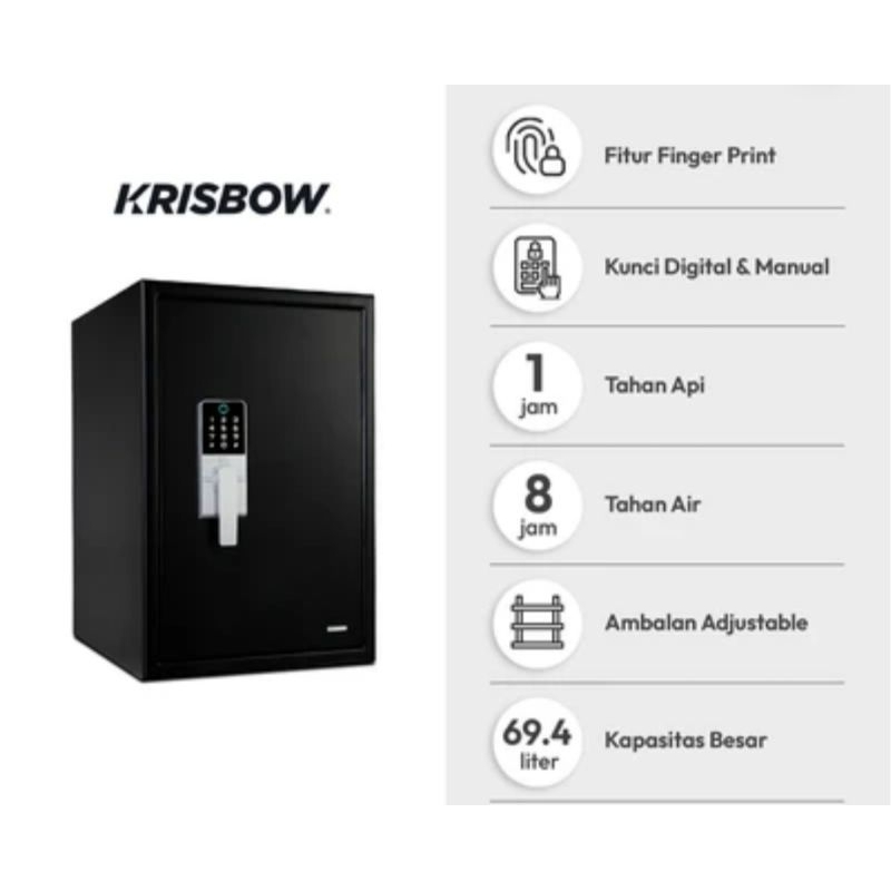 fire safe krisbow brankas tahan api finger print griffin brangkas anti kebakaran